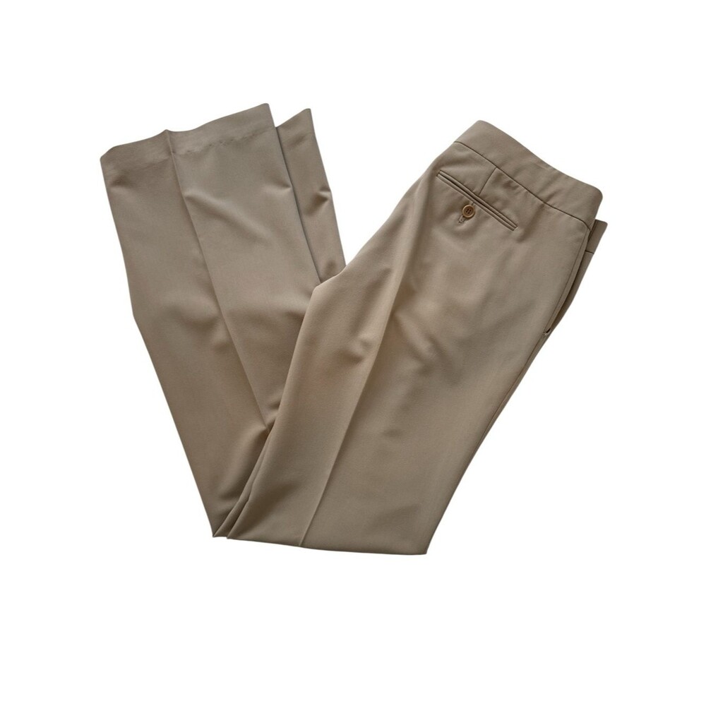 BCBGMAXAZRIA Beige Tailored Flare Dress Pants Size 10 - Picture 9 of 10
